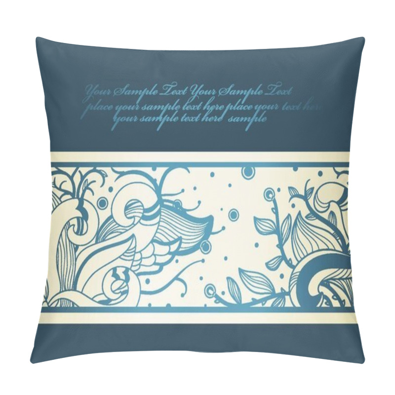 Personality  vector floral background with a lacy hand drawn ornament pillow covers