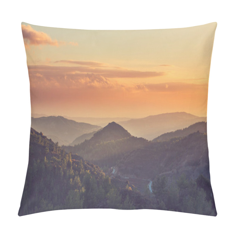 Personality  Mountains landscape in Cyprus pillow covers