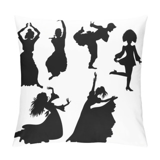 Personality  Dancers Silhouettes Pillow Covers