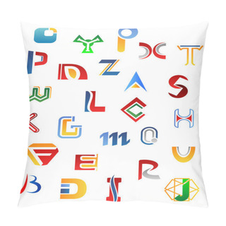 Personality  Set Of Alphabet Symbols And Letters Pillow Covers