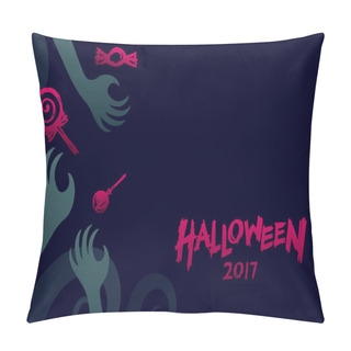 Personality  Halloween 2017 Background Template Set, Devil Monster Hand Pillow Covers
