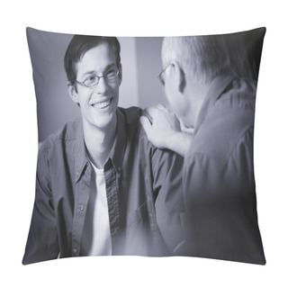 Personality  Two People Having A Conversation Pillow Covers