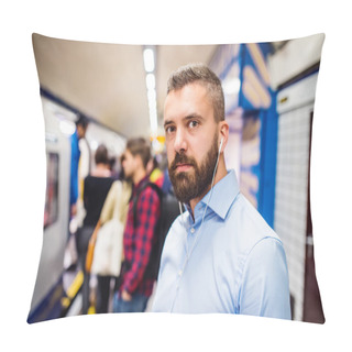 Personality  Young Man In Subway Pillow Covers