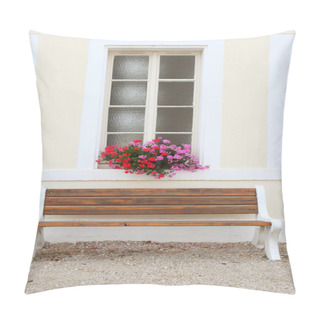 Personality  Window Decorated With Flower, Burgundy, France Pillow Covers
