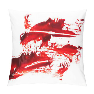 Personality  Blood Splatter Isolated On White Background Pillow Covers