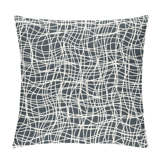 Personality  Abstract Net Waved Lines Vector Seamless Pattern Pillow Covers