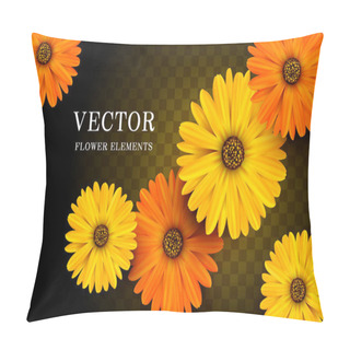Personality  Calendula Flower Elements Pillow Covers