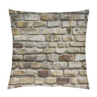 Personality  Pattern Of Tan And Brown Stone Bricks In Wall Pillow Covers