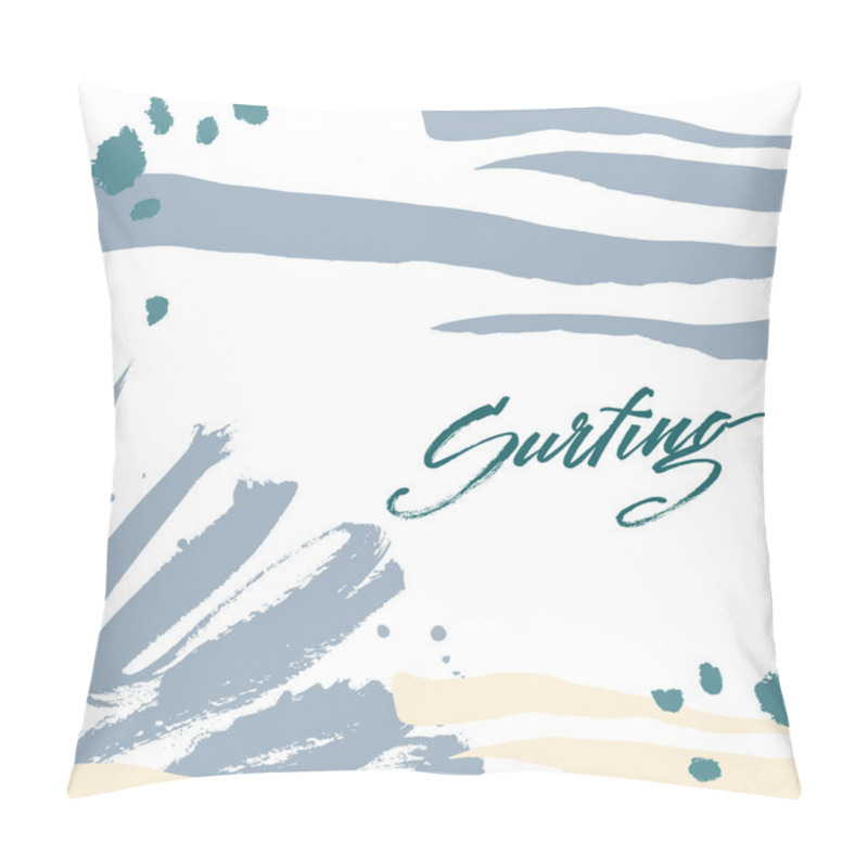 Personality  Surfing. hand written  phrase pillow covers