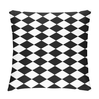 Personality  Seamless Harlequin Pattern-black And White Pillow Covers