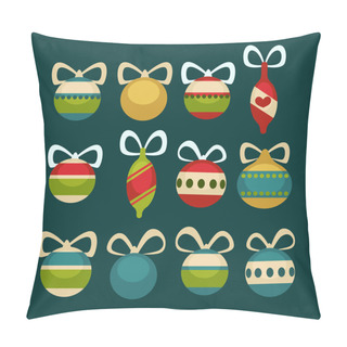 Personality  Christmas Balls Set Pillow Covers