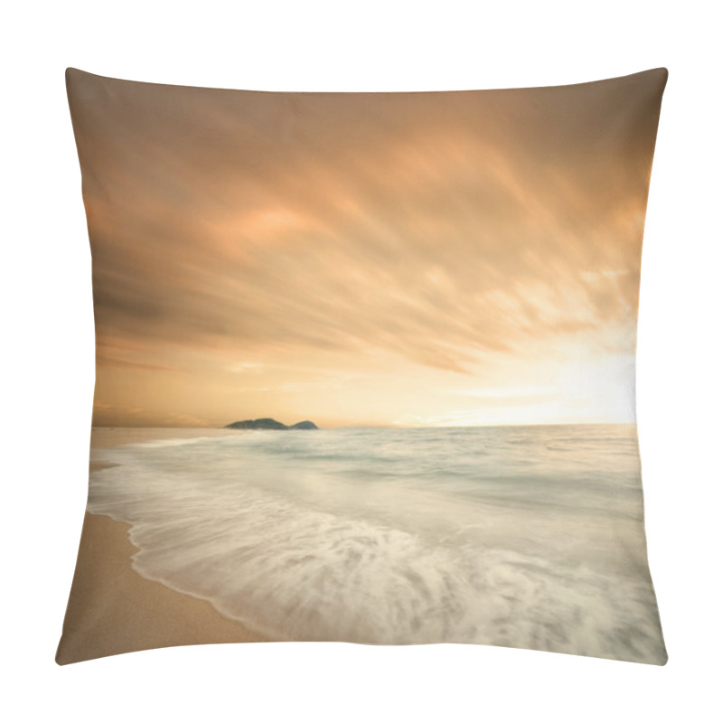Personality  Beautiful beach during sunset pillow covers