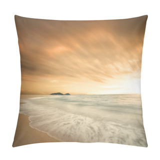 Personality  Beautiful Beach During Sunset Pillow Covers