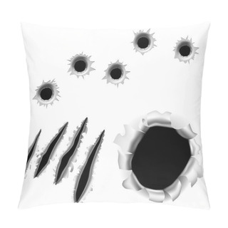 Personality  Bullet Holes Rips And Scratches Pillow Covers