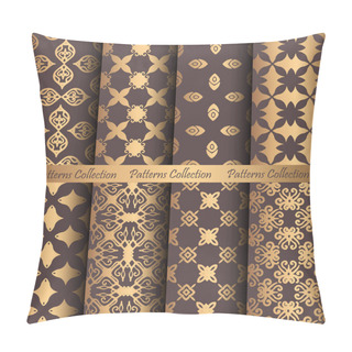Personality  Golden Patterns Forged Vintage Design Pillow Covers
