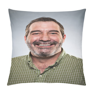 Personality  Mature Caucasian Man Smiling Portrait Pillow Covers