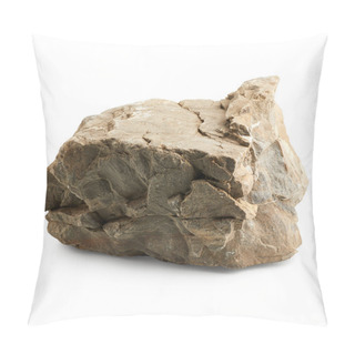 Personality  Boulder Stone Isolated On White Background Pillow Covers