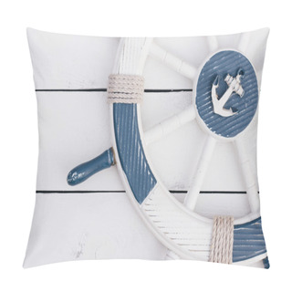 Personality  Marine Style Card. White And Blue Nautical Theme. Pillow Covers