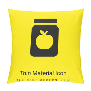 Personality  Apple Jam Minimal Bright Yellow Material Icon Pillow Covers