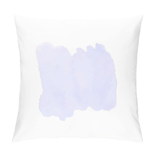 Personality  Vector Abstract Pastel Blue Watercolor Spot On White Pillow Covers