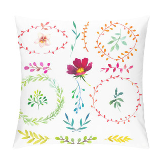 Personality  Vector Illustration. Hand-painted Watercolor Design Elements.  Pillow Covers