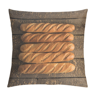Personality  Baguettes And Grains On Table Pillow Covers