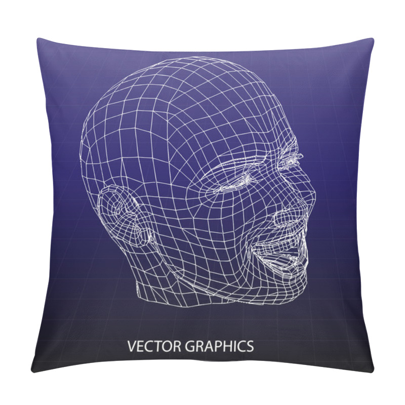 Personality  Vector Model Of Face. Pillow Covers