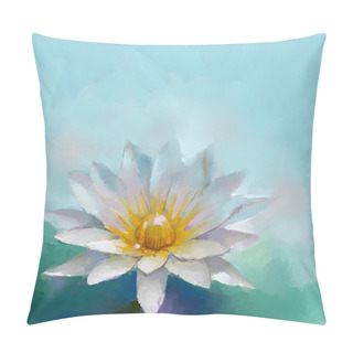 Personality  Lotus Oil Painting Pillow Covers