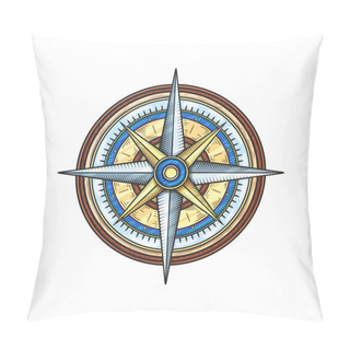 Personality  Cartoon Vintage Wind Rose. Pillow Covers