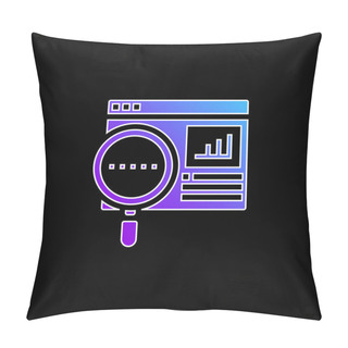 Personality  Analytics Blue Gradient Vector Icon Pillow Covers