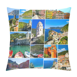 Personality  Sandy Beach In Vernazza Town, Cinque Terre National Park Pillow Covers