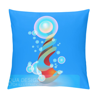 Personality  Vector Abstract Background With Bubbles. Pillow Covers
