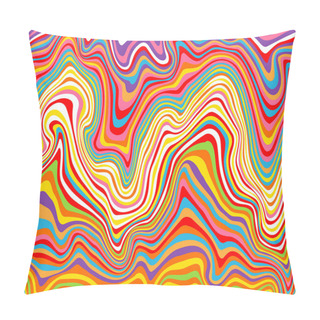 Personality  Abstract Psychedelic Groovy Background. Abstract Background. Vector Illustration. Pillow Covers