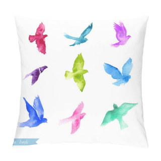 Personality  Watercolor Birds Pillow Covers