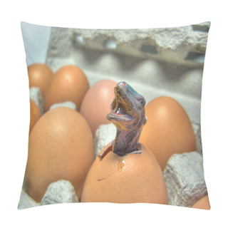 Personality  Monster Hatching From Egg Pillow Covers