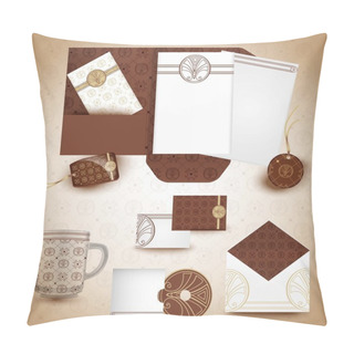 Personality  Stationery Design Set In Vector Format Pillow Covers