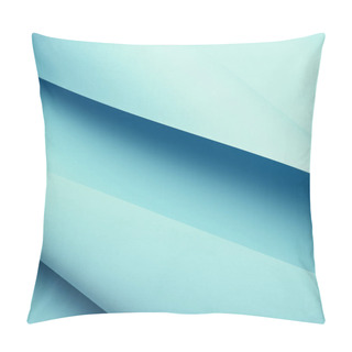 Personality  Close-up View Of Colored Blue Abstract Paper Background Pillow Covers