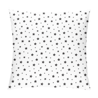 Personality  Star Seamless Pattern. Night, Space Or Christmas Theme. Flat Vector Background In Black And White. Pillow Covers