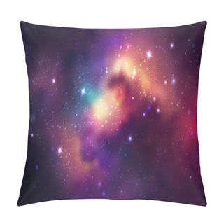Personality  Space Vector Background With Realistic Nebula And Shining Stars. Magic Colorful Galaxy Pillow Covers