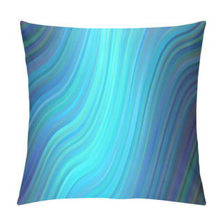 Personality  Light BLUE Vector Backdrop With Curves. Pillow Covers