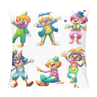 Personality  A Group Of Clowns Pillow Covers