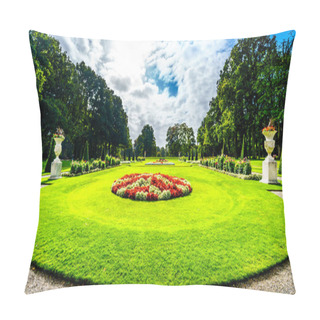 Personality  Haarzuilens, Utrecht/the Netherlands - Oct. 1, 2018: Beautiful Gardens Surrounding Castle De Haar. A 14th Century Castle Completely Rebuild In The Late 19th Century Pillow Covers
