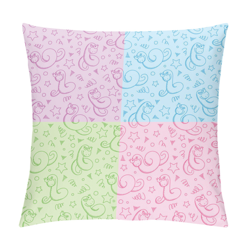 Personality  Patterns With Snakes Pillow Covers