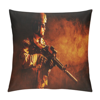 Personality  Bearded Special Forces Soldier Pillow Covers