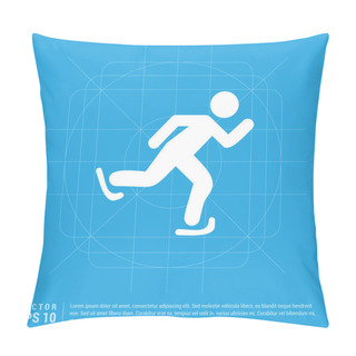 Personality  Speed Skating Icon Pillow Covers
