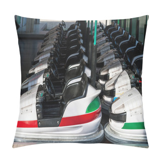Personality  Bumper Cars In An Amusement Park Pillow Covers