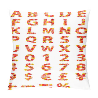 Personality  Beautiful Alphabet Of Flowers Pillow Covers