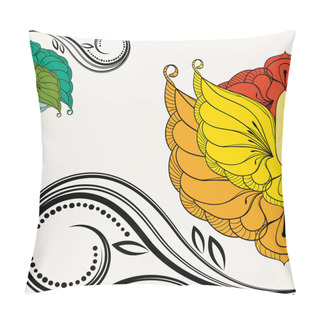 Personality  Oriental Floral Background. Element For Design. Pillow Covers