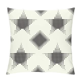 Personality  Seamless Pattern With Stars And Diamonds. Vector Halftone Dots. Pillow Covers