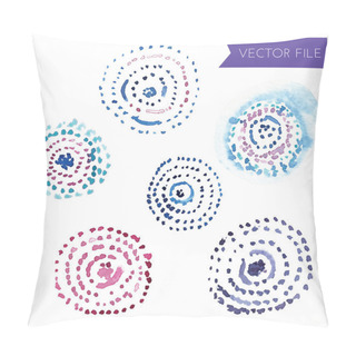 Personality  Cute Watercolor Circles Pillow Covers